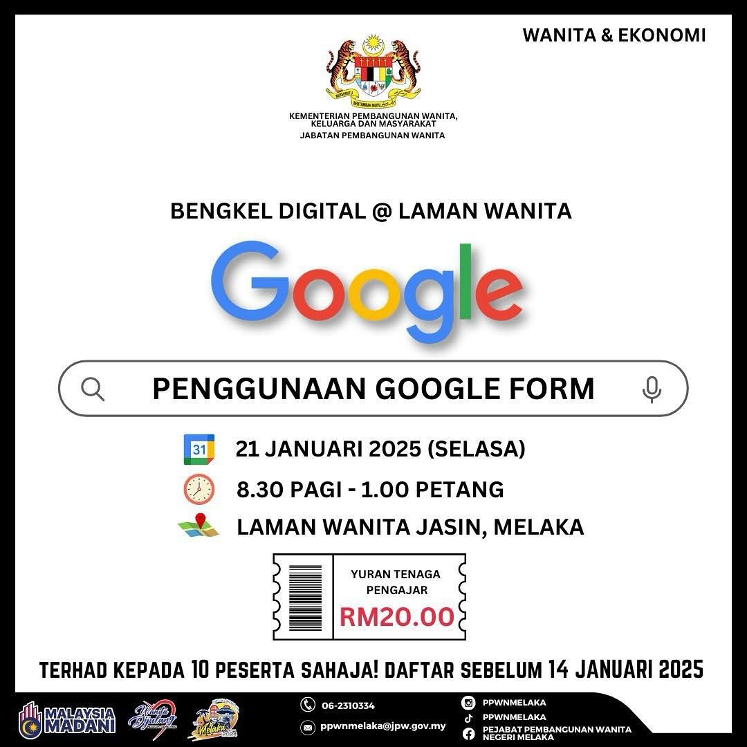 Wanita dan Ekonomi: Bengkel Digital: Penggunaan Google Form